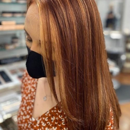 red hair cut and color red hair cut and color